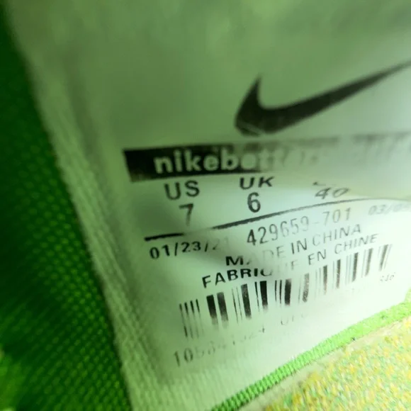 Kids Lime Green and Red Sneakers - Picture 6 of 6